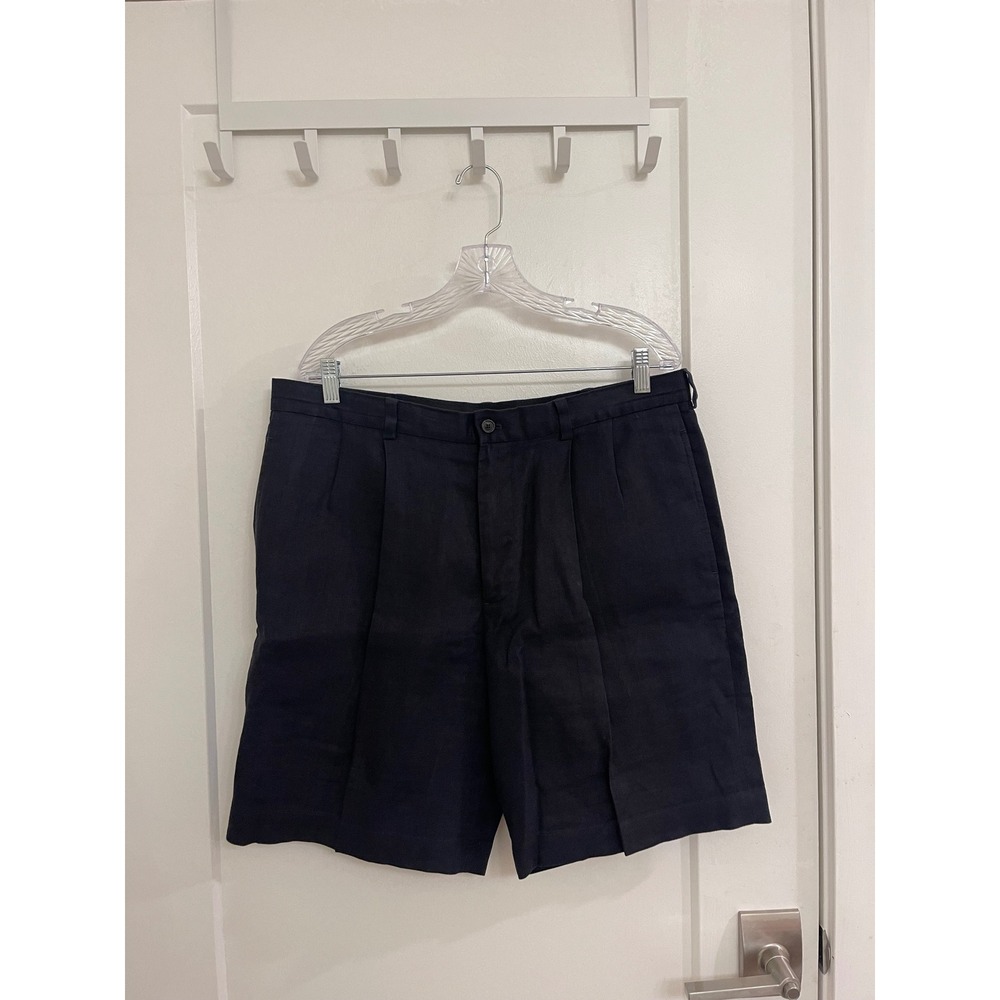 Vintage Brooks Brothers 100% Linen Preppy Old Money Shorts Pleated